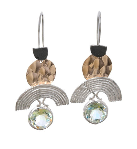 Sterling Silver, Gold Filled, Green Garnet Earrings