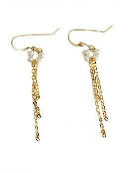 Gold Filled, Pearl Earrings