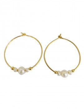 Gold Filled, Pearl Earrings