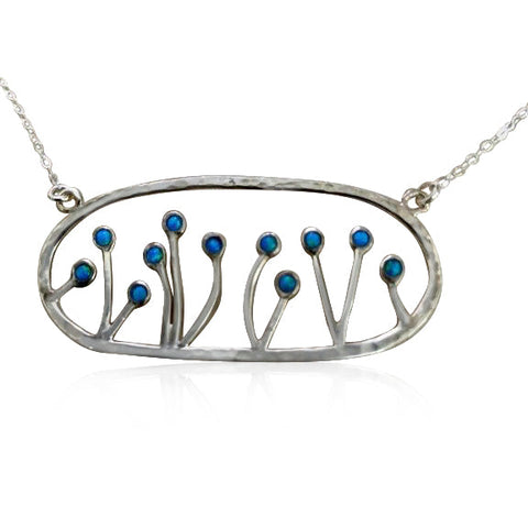 Sterling Silver, (NO), Opal Necklace