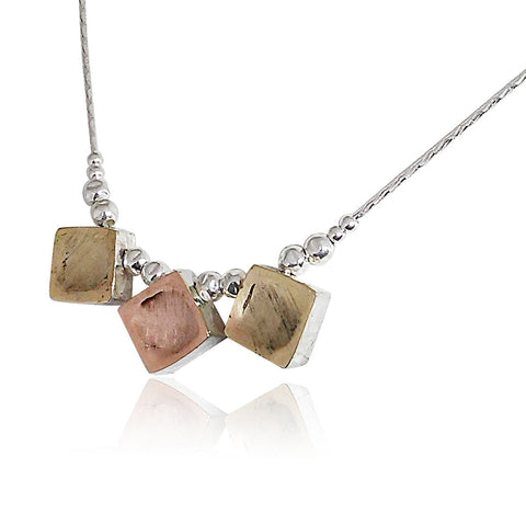 Sterling Silver, 9K Gold Necklace