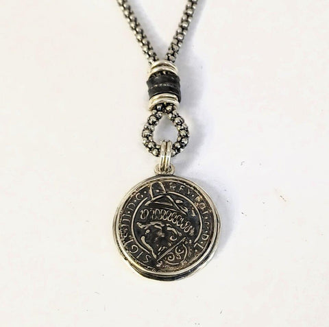 Oxidised Sterling Silver, Men's Necklace
