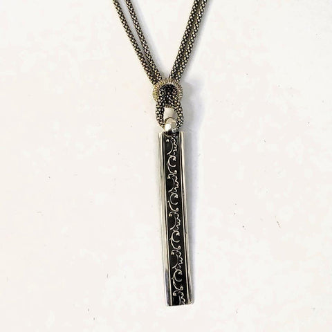 Oxidised Sterling Silver, Men's Necklace