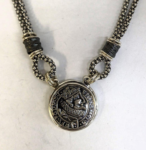 Oxidised Sterling Silver, Men's Necklace