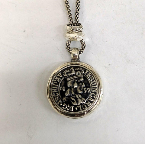 Oxidised Sterling Silver, Men's Necklace