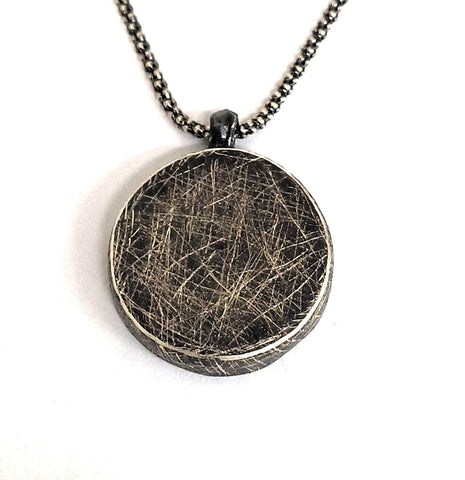Sterling Silver, (Oxid), Men's Necklace