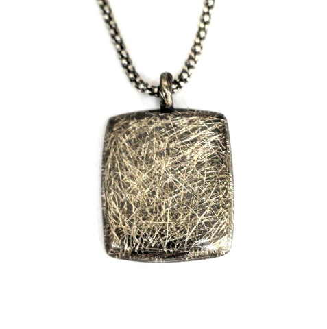 Sterling Silver, (Oxid), Men's Necklace