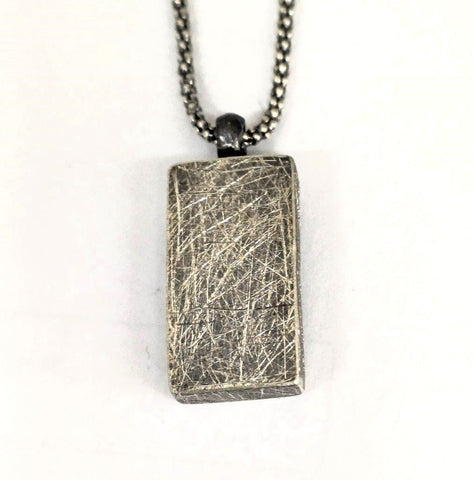Sterling Silver, (Oxid), Men's Necklace
