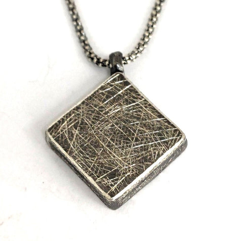 Sterling Silver, (Oxid) Oxidised Sterling Silver, Men's Necklace