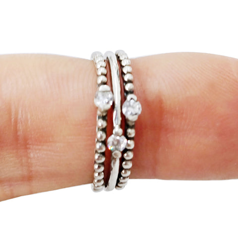 Sterling Silver, Cubic Zirconia Ring