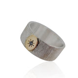 Sterling Silver, 9K Gold, Cubic Zirconia Ring