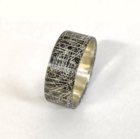 Sterling Silver, Oxidised Silver, Men's Ring