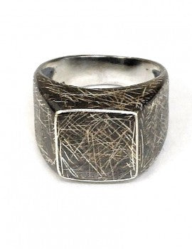 Sterling Silver, (Oxid), Men's Ring