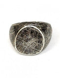 Sterling Silver, (Oxid),, Men's Ring