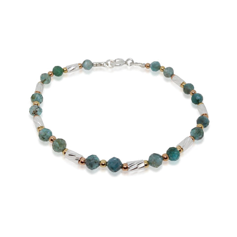 Sterling Silver, Gold Filled, Apatite Bracelet