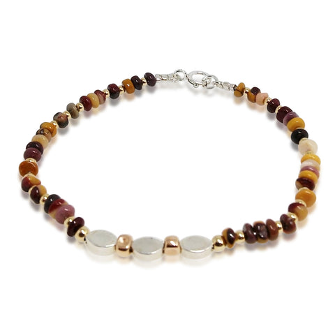 Sterling Silver, Gold Filled, Mookite Bracelet