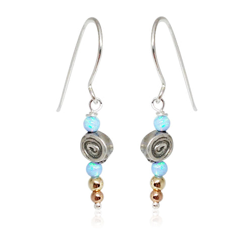 Sterling Silver, Gold Filled, Opal Earrings
