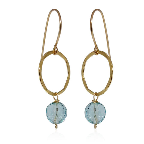 Sterling Silver, Gold Filled, Aquamarine Earrings