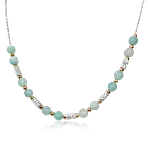Sterling Silver, Gold Filled, Amazonite Necklace