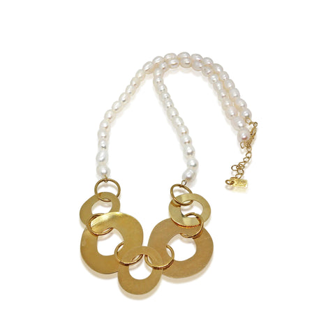 Sterling Silver, Gold Filled, Pearl Necklace