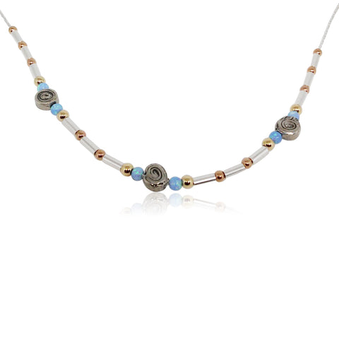 Sterling Silver, Gold Filled, Opal Necklace