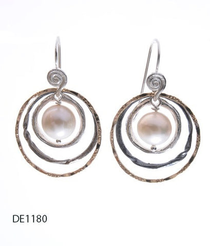 Sterling Silver, Gold Filled, Pearl Earrings
