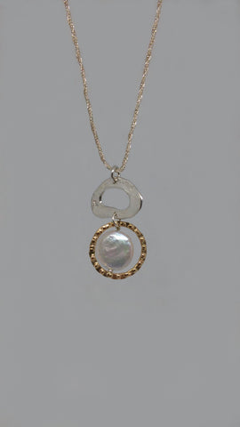 Sterling Silver, Gold Filled, Pearl Necklace