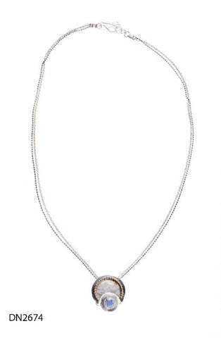 Sterling Silver, Gold Filled, Iolite Necklace