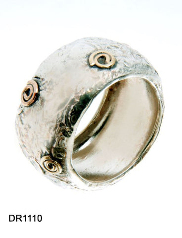 Sterling Silver, Gold 9K Ring