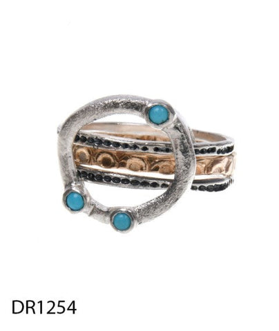 Sterling Silver, Gold Filled, Turquoise Ring