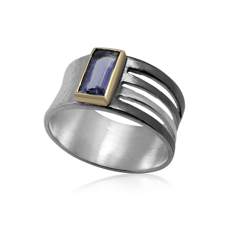 Sterling Silver, Gold Filled, Iolite Ring