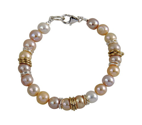Sterling Silver, Gold Filled, Mixed Pearls (only white pearl at the moment) Bracelet