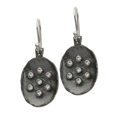 Sterling Silver, Cubic Zirconia Earrings