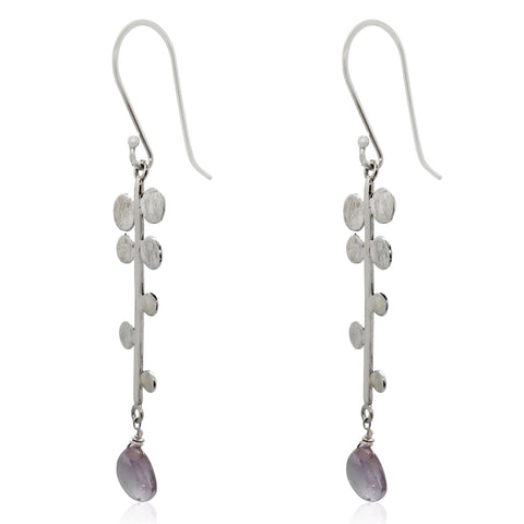 Sterling Silver, Amethyst Earrings