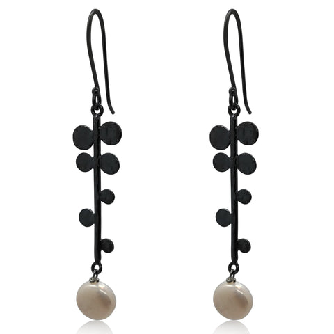 Sterling Silver, Pearl Earrings