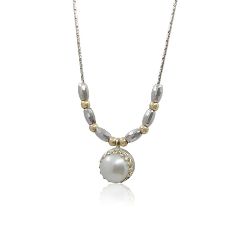 Sterling Silver, Gold Filled, Pearl Necklace