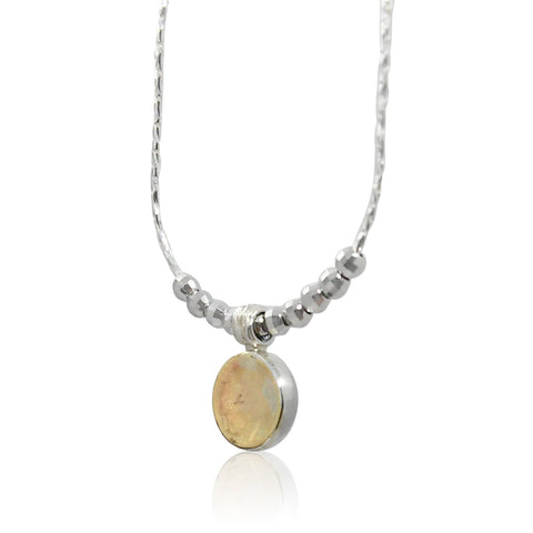 Sterling Silver, 9K Yellow Gold Necklace