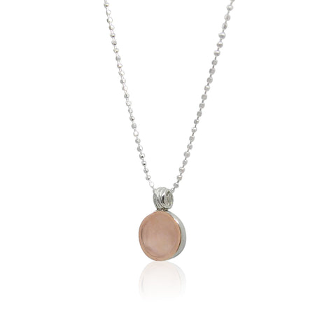 Sterling Silver, 9K Rose Gold Necklace
