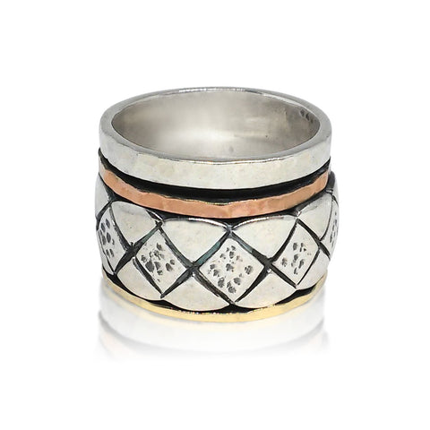 Sterling Silver, 9K Gold
