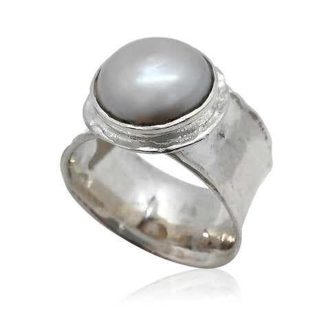 Sterling Silver, Pearl Ring
