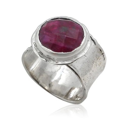 Sterling Silver, Ruby Ring