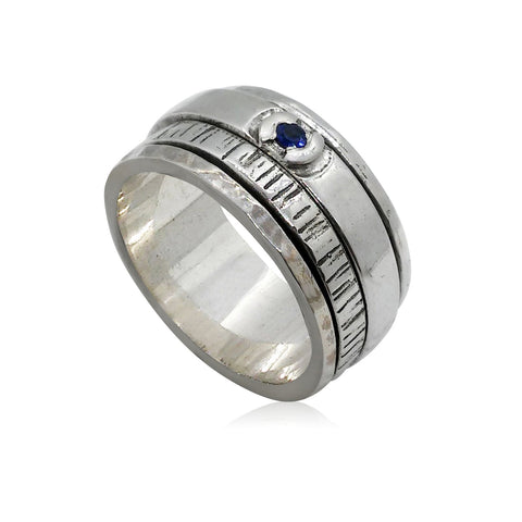 Sterling Silver, Sapphire Ring