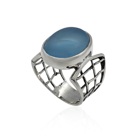Sterling Silver, Chalcedony Ring
