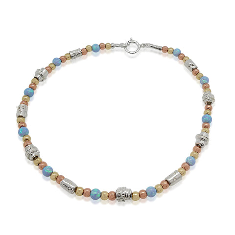 Sterling Silver, Gold Filled, Opal Bracelet