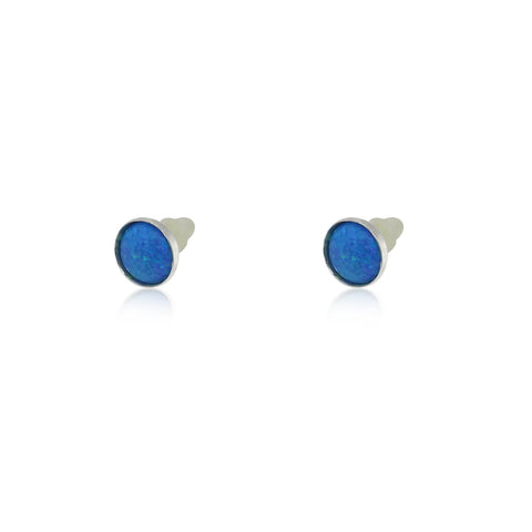 Sterling Silver, Opal Earrings