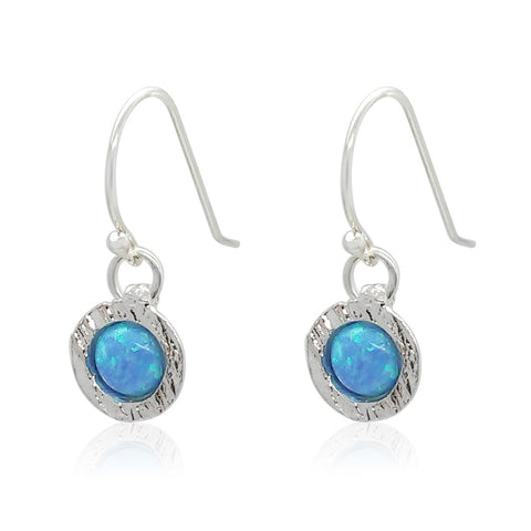Sterling Silver, Opal Earrings