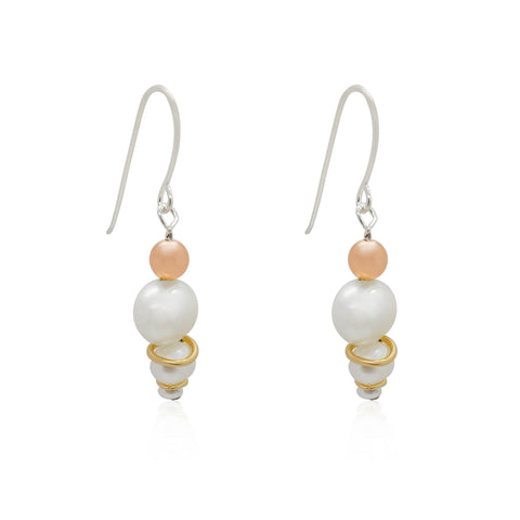 Sterling Silver, Gold Filled, Pearl Earrings