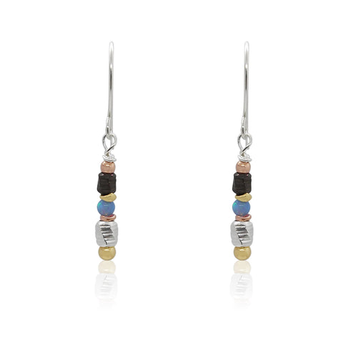 Sterling Silver, Gold Filled, Opal Earrings
