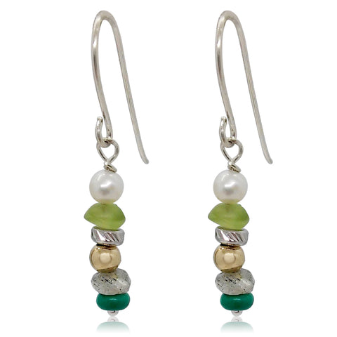 Sterling Silver, Gold Filled, Peridot, Apetite, Turquoise, Pearl Earrings