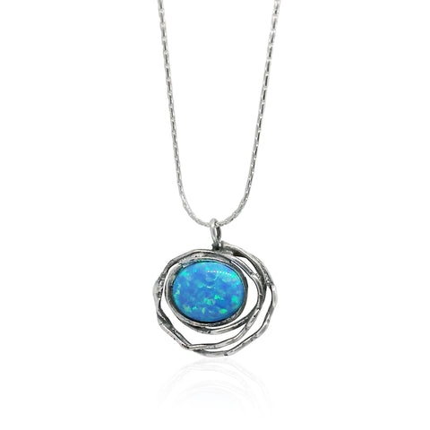 Sterling Silver, Gold Filled, Opal Necklace